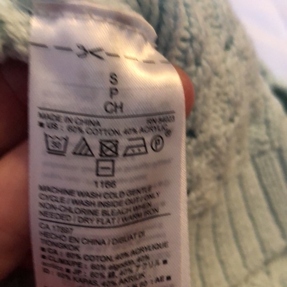 Powder Blue high low sweater. Size small - Picture 2 of 2